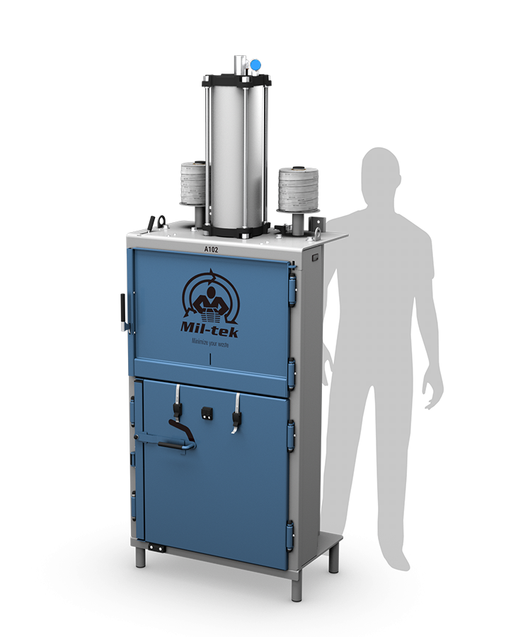 A102-forth-generation-pneumatic-baler-for-cardboard-and-plastic