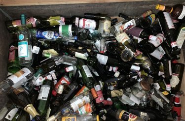 empty glass bottles